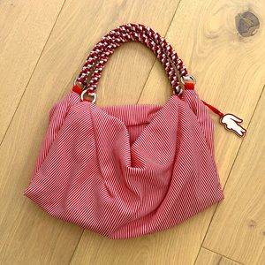 Lacoste Candy Cane Stripe Hobo Bag